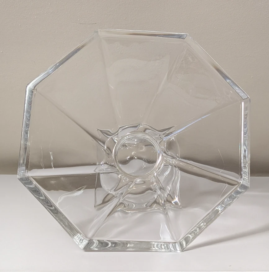 Heavy Crystal Glass Pedestal Bowl - photo 2