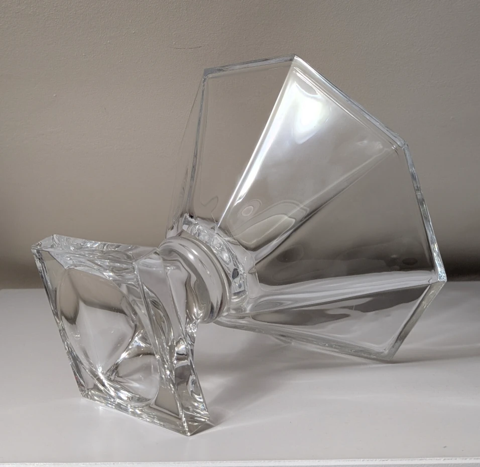 Heavy Crystal Glass Pedestal Bowl - photo 3