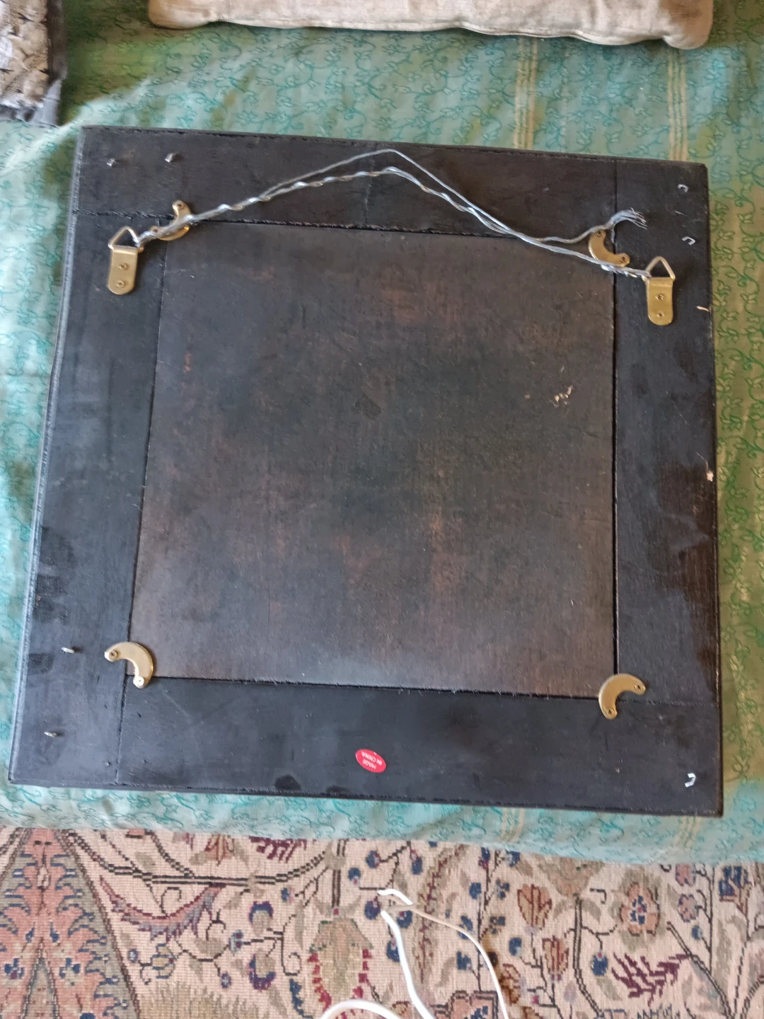 Dark Wood Bamboo Style Mirror - photo 2