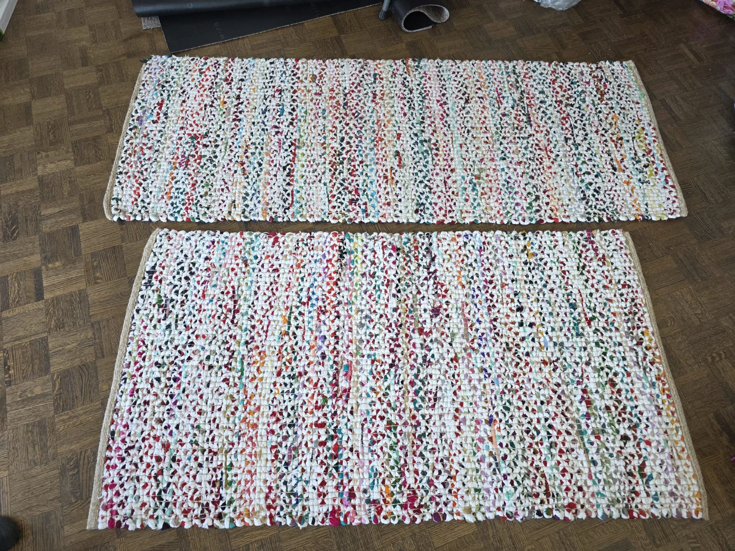 Woven Rag Rugs - Set of 2