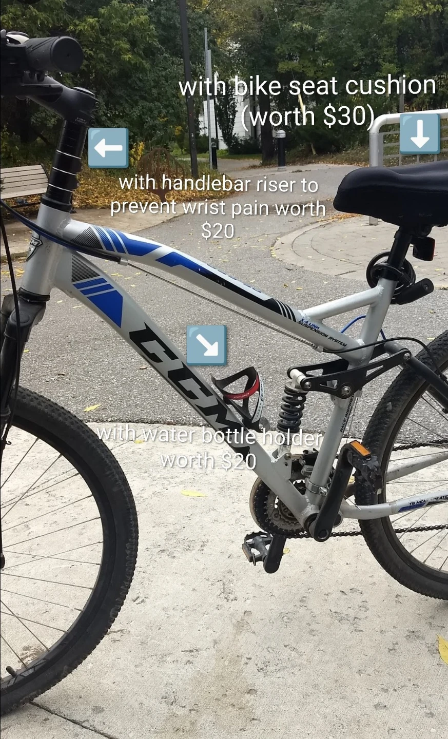 A bike with dual suspensions with a $ 50 free Mudguard - photo 2