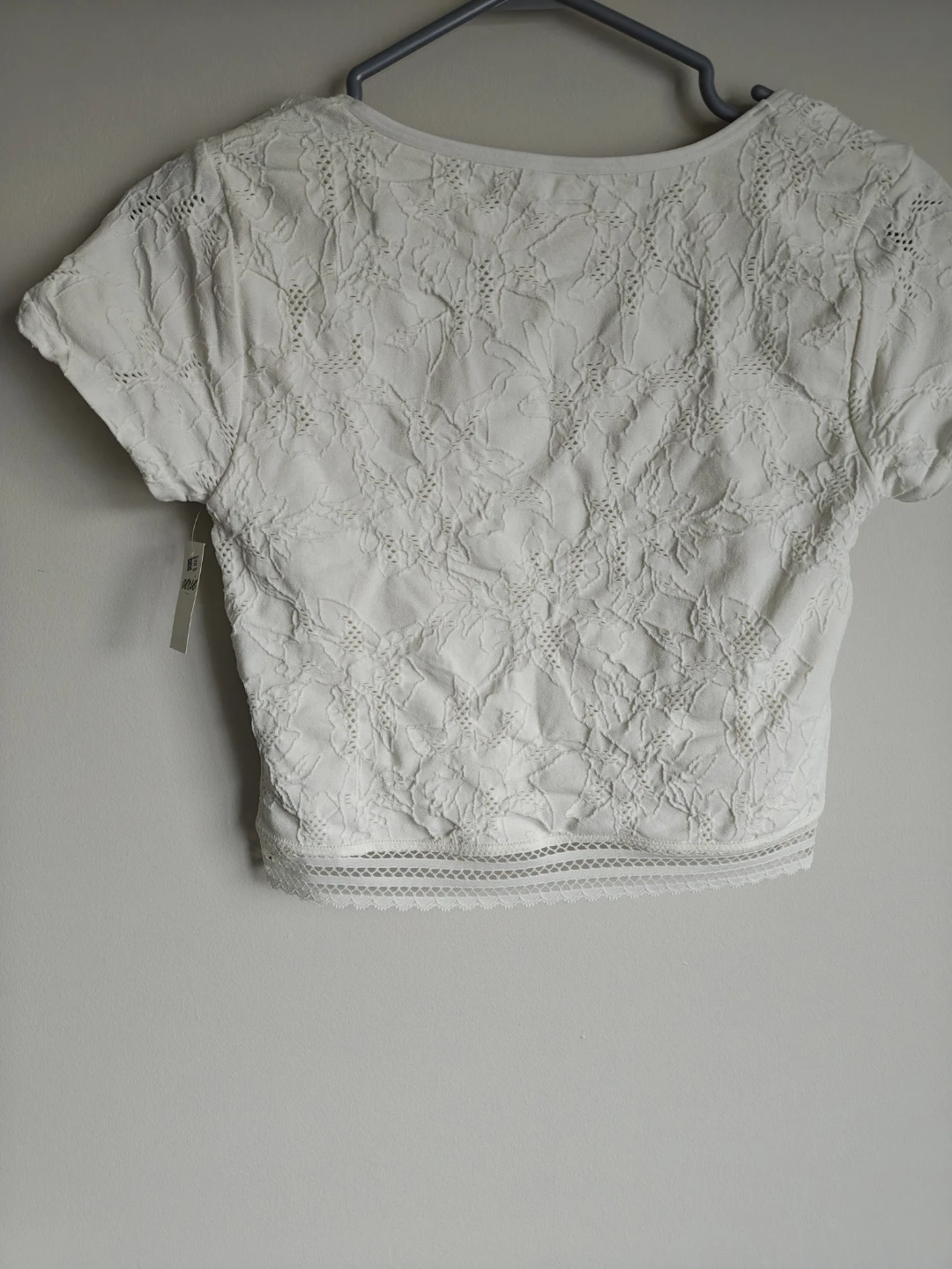 Aerie White Lace Crop Top - photo 2