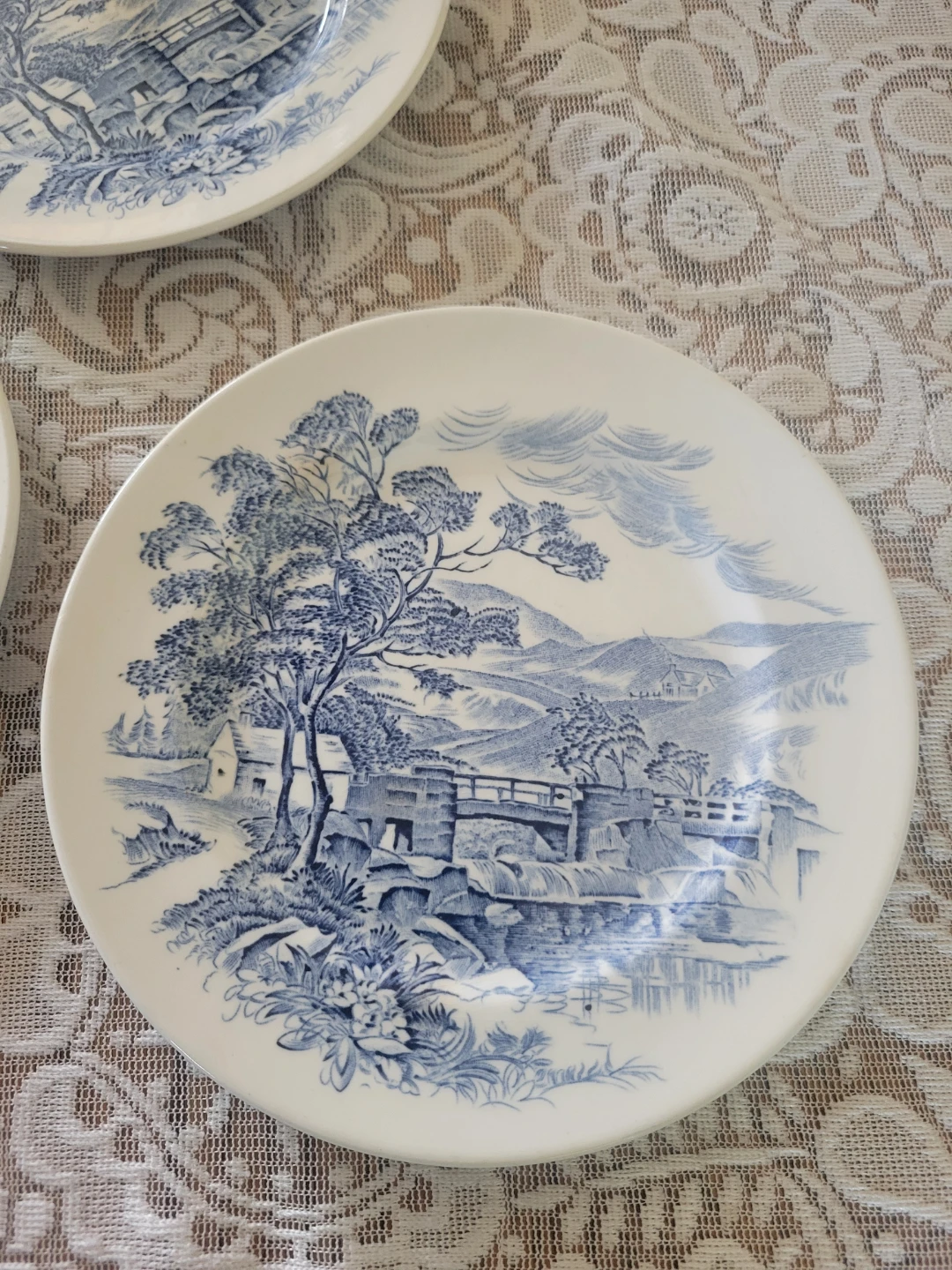 Vintage Wedgwood & Co. Countryside Transferware plates. 7" d - photo 3