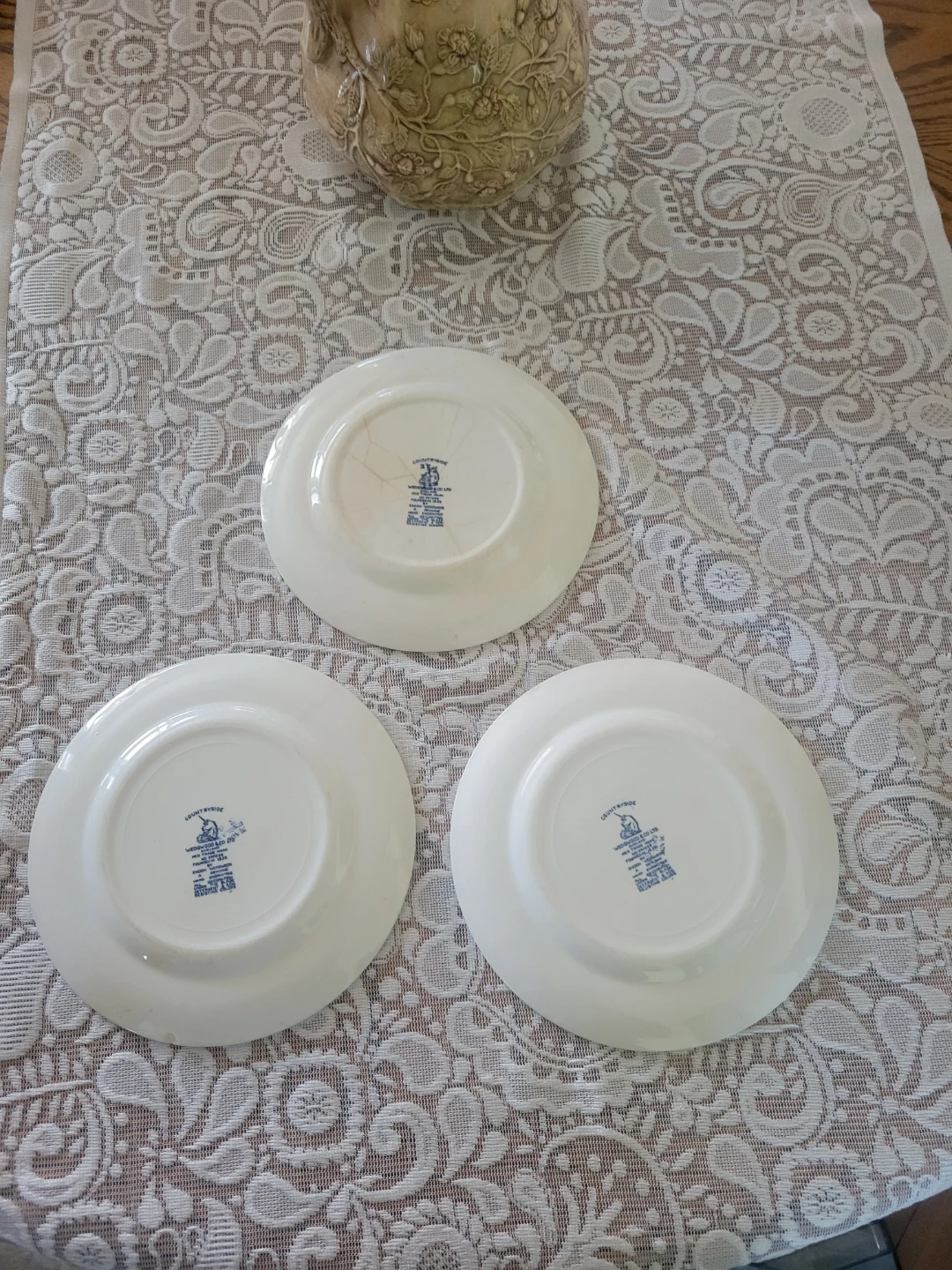 Vintage Wedgwood & Co. Countryside Transferware plates. 7" d - photo 4
