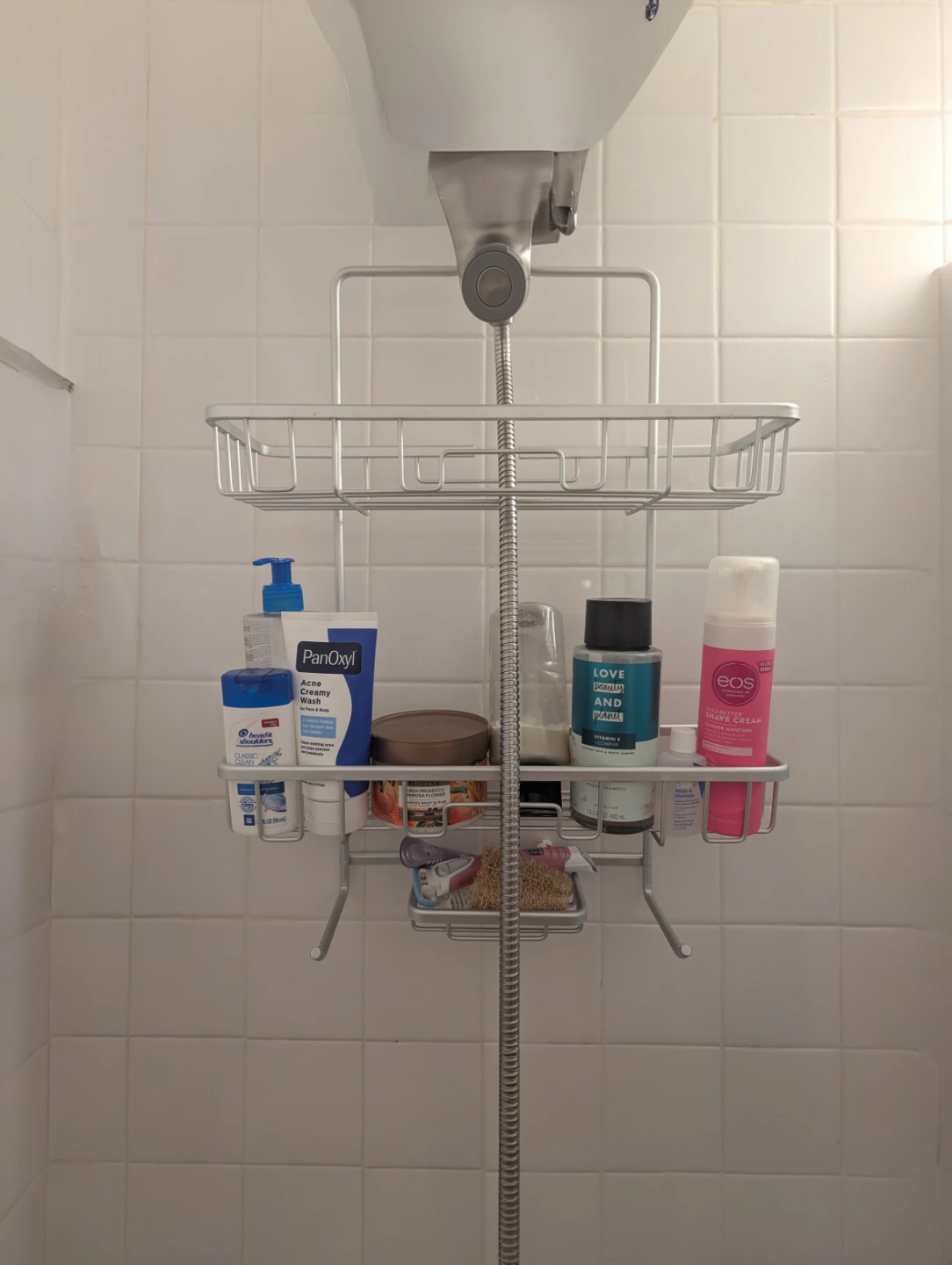 Silver 2-Tier Shower Caddy