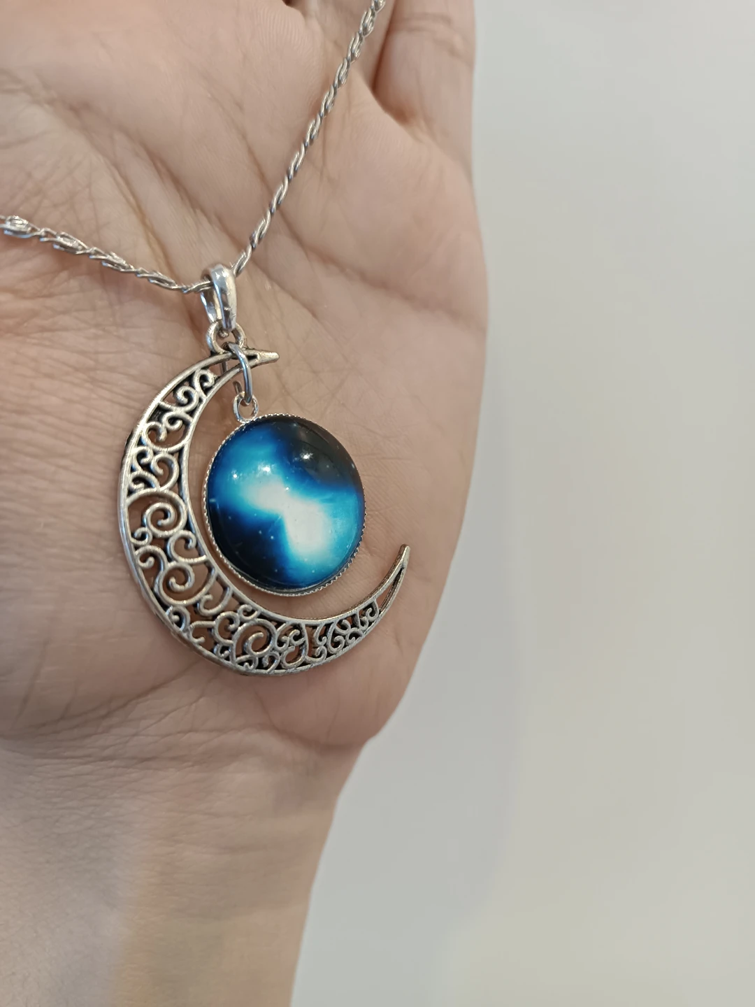 NEW Crescent Moon Galaxy Pendant Necklace - photo 5