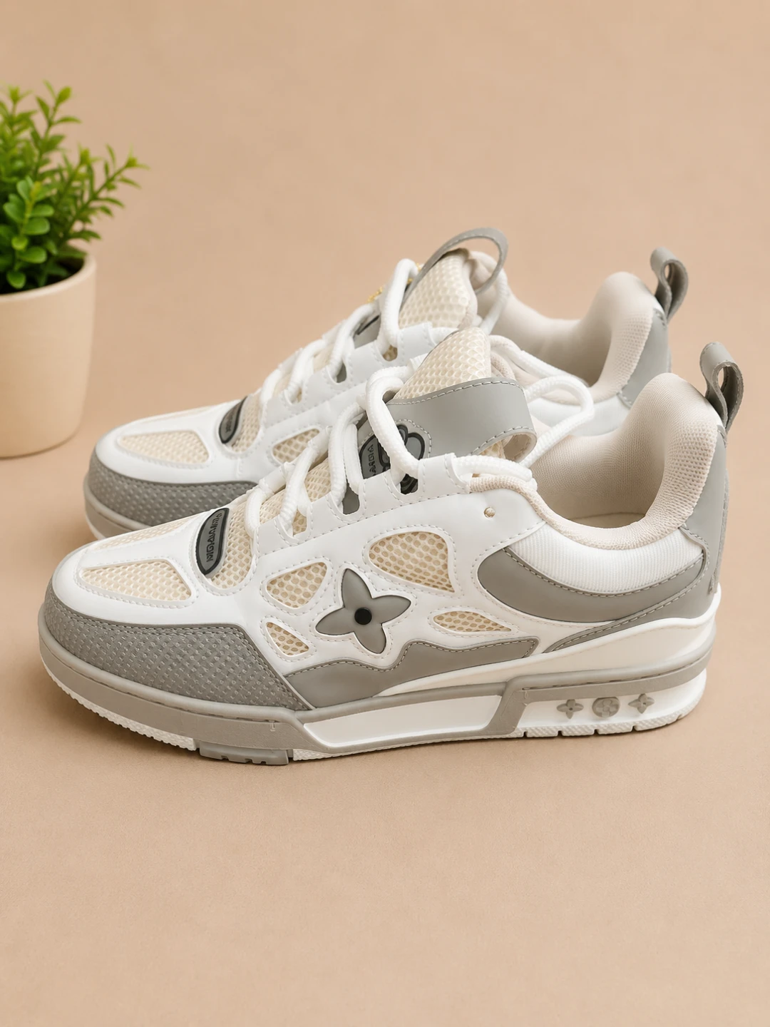 White & Grey Fashion Sneakers - photo 2
