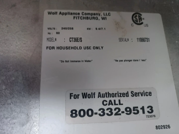 Wolf CT36ES Electric Cooktop - photo 3