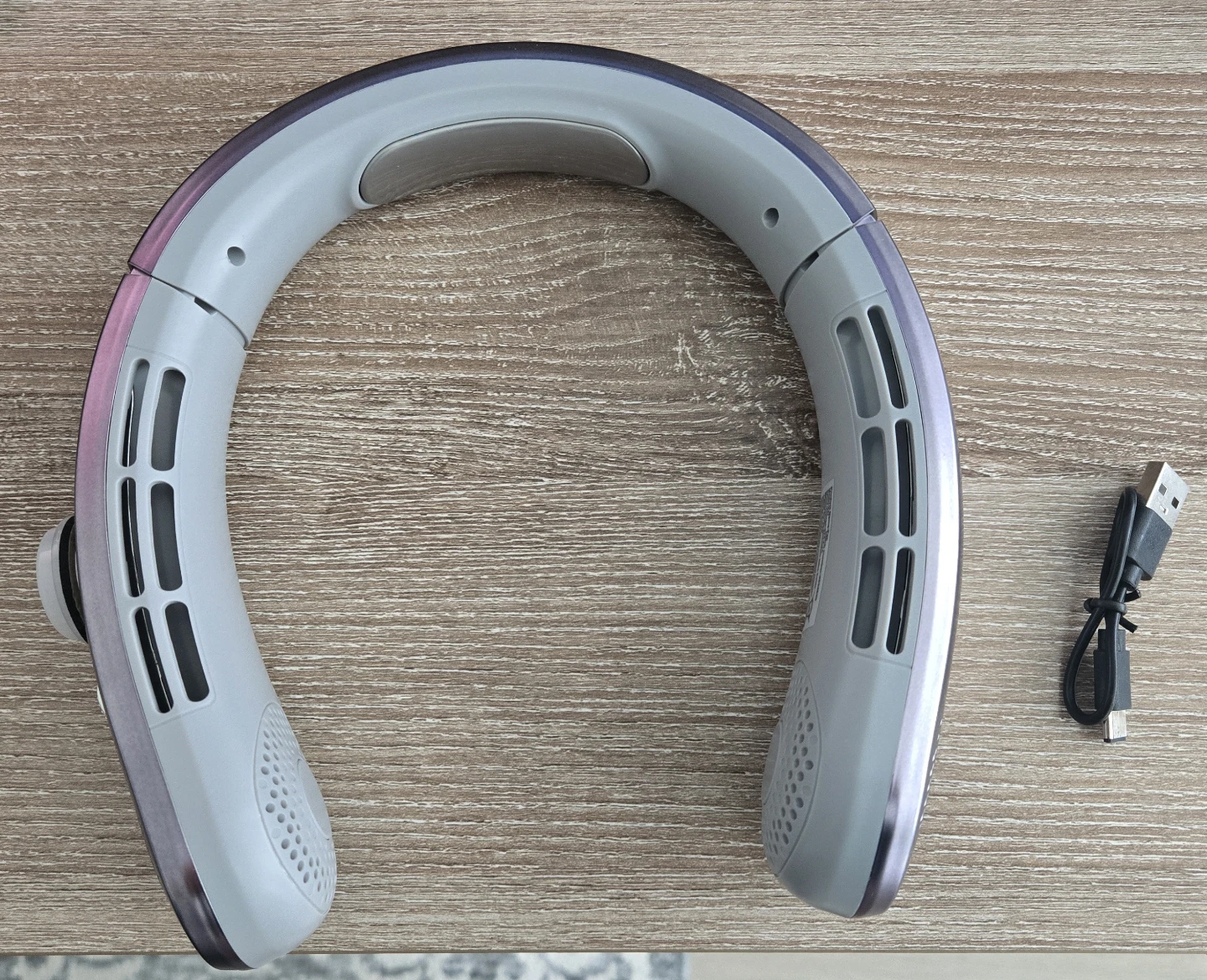 Wearable Neck Fan with USB Charging Cable