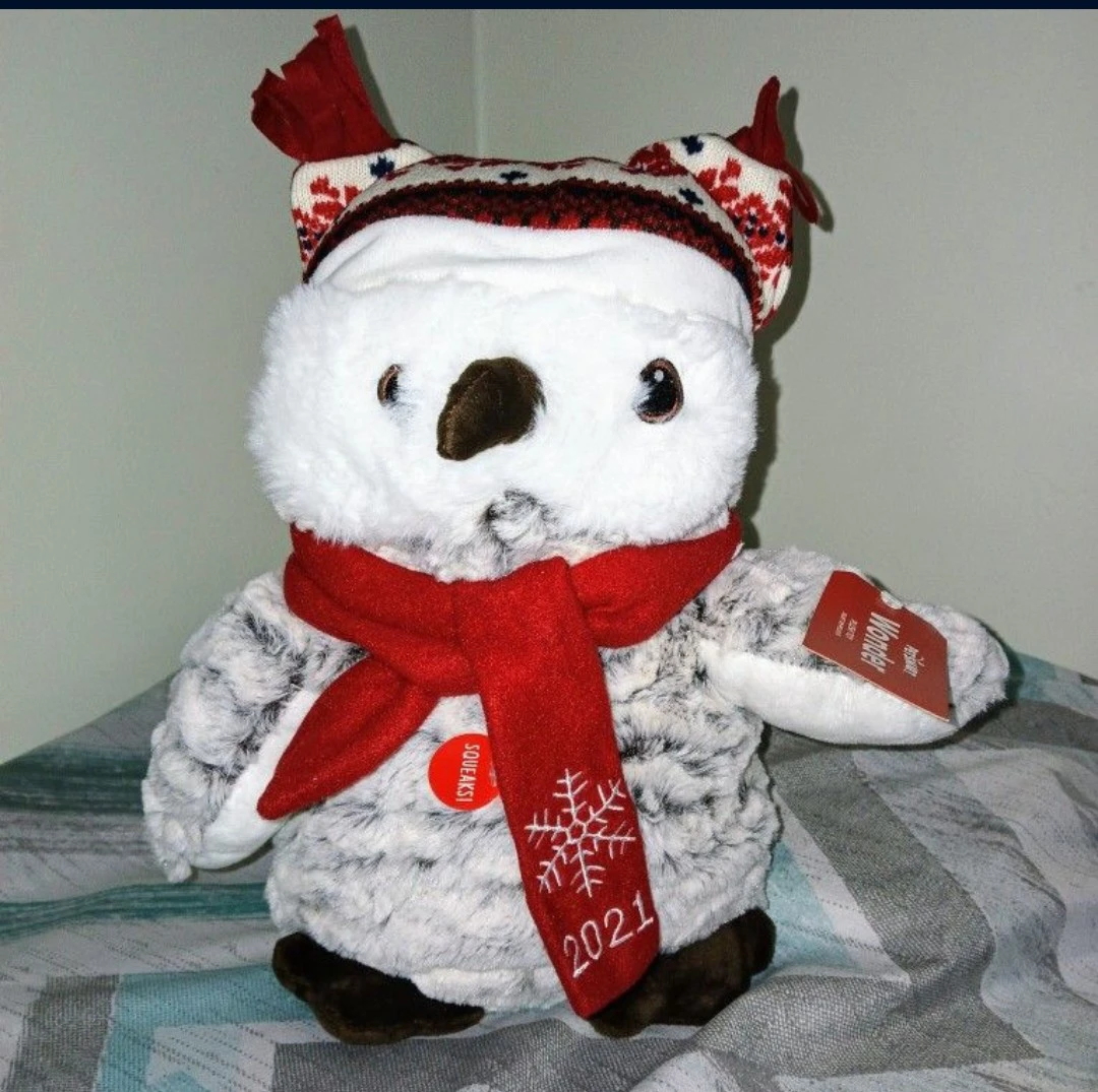 Holiday Wonder Plush Owl Dog Toy 2021 ⚽
