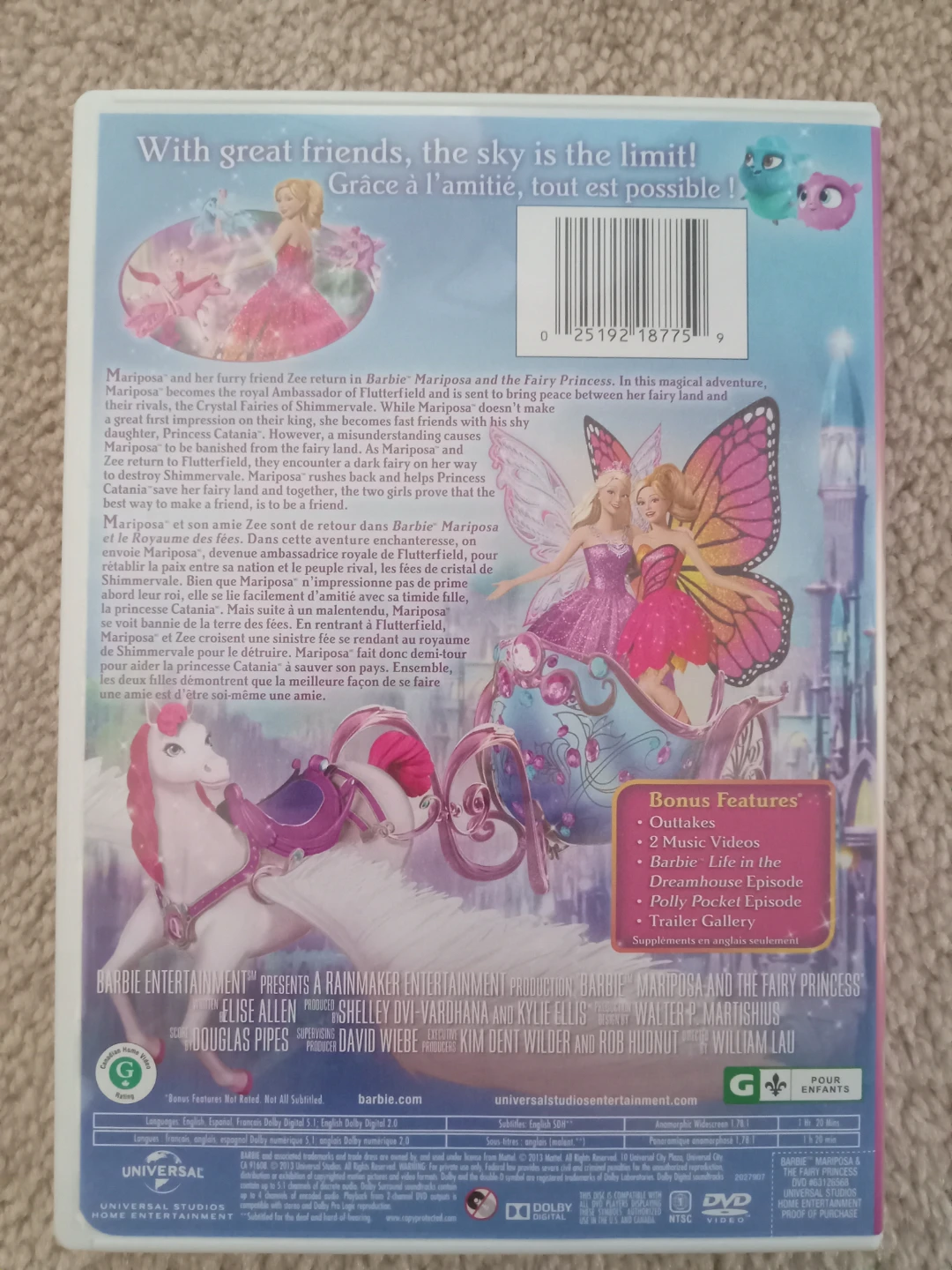 Barbie Mariposa & The Fairy Princess DVD - photo 2