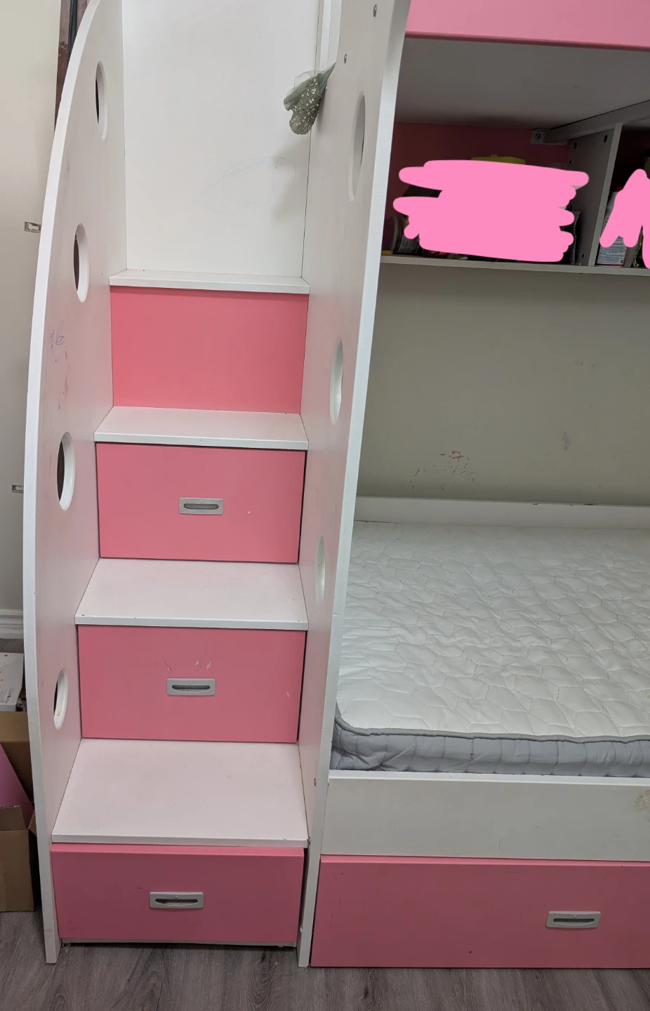 Kids Twin Loft Bed with Drawers and Stairs - photo 2