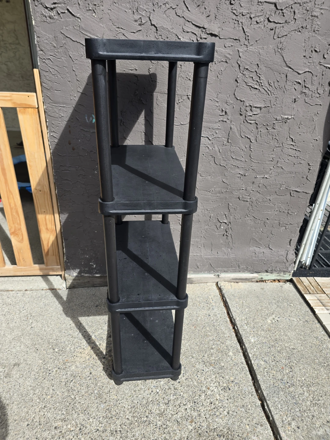 4-Shelf Resin/ Plastic Storage Rack/ Shelving Unit, 23 x 12 x 52 - photo 2