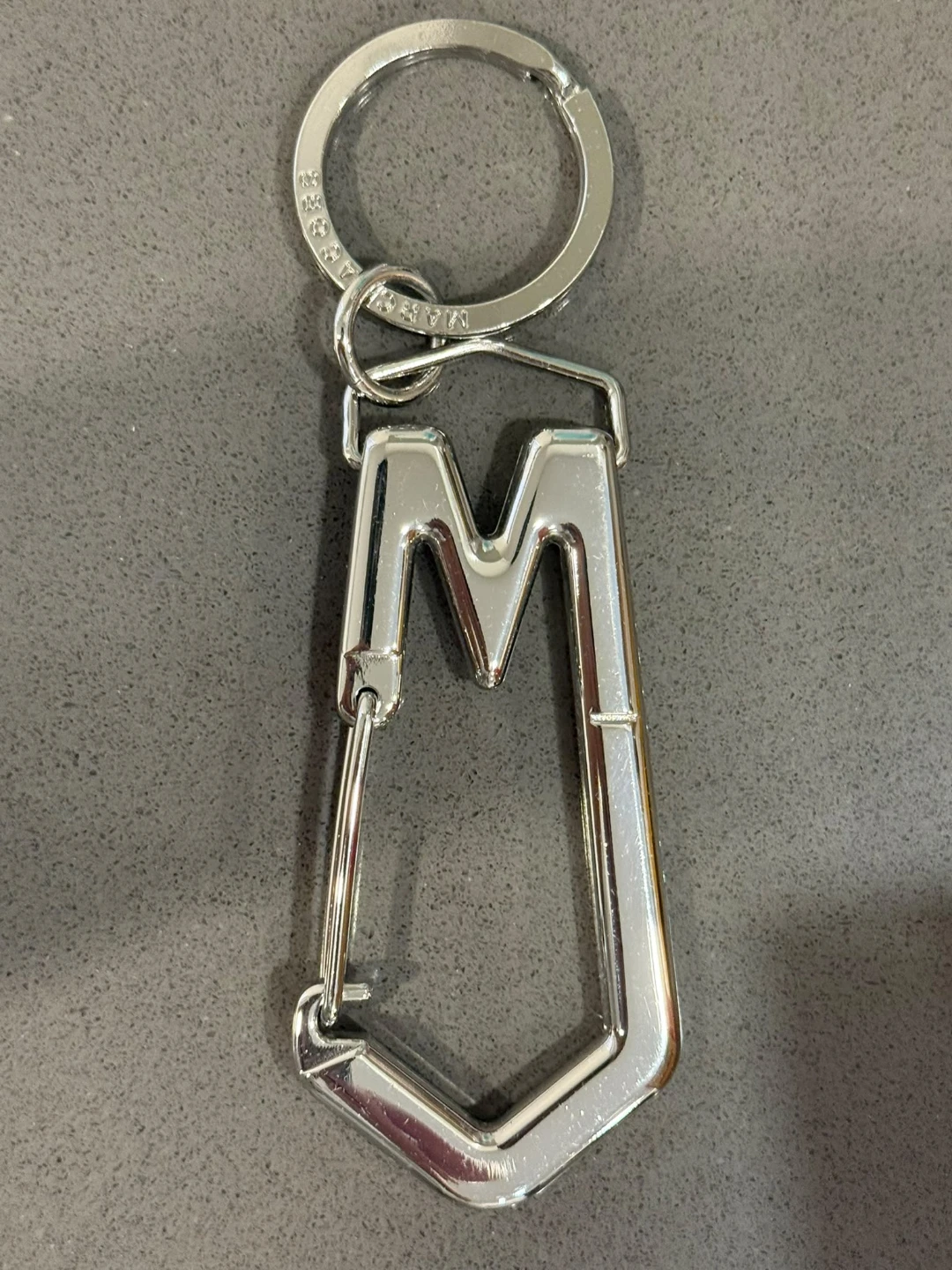 Marc Jacobs "M" Carabiner Keychain / Keyring - Silver