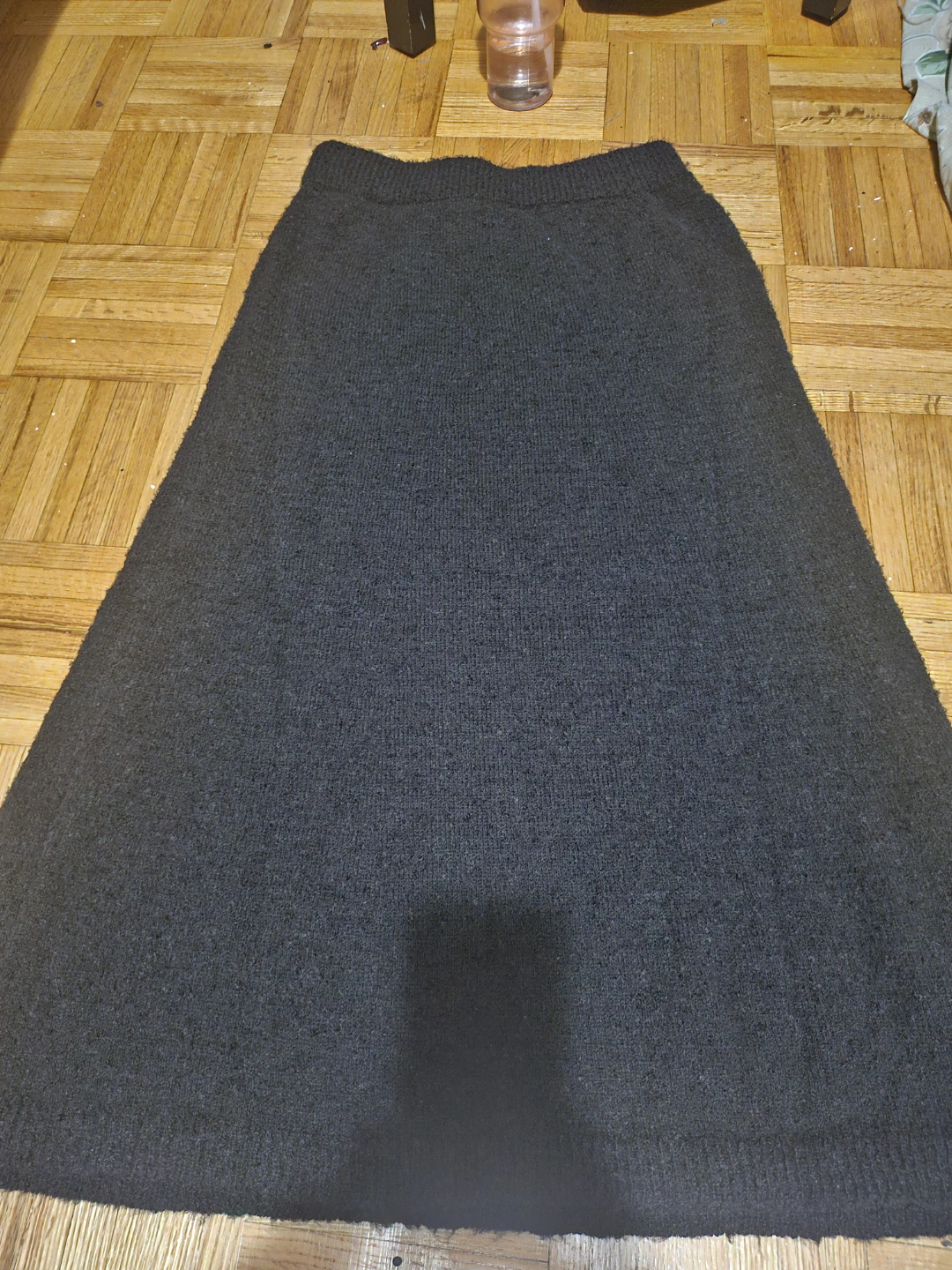 Black Knit Maxi Skirt XL