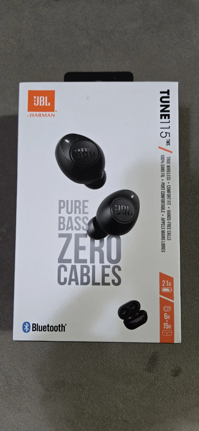 JBL Tune 115 TWS Bluetooth Earbuds - Black