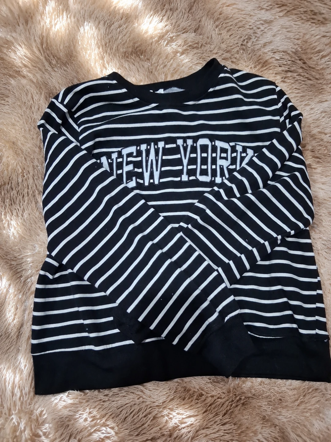 Activein NY Striped Crewneck Sweatshirt Size L