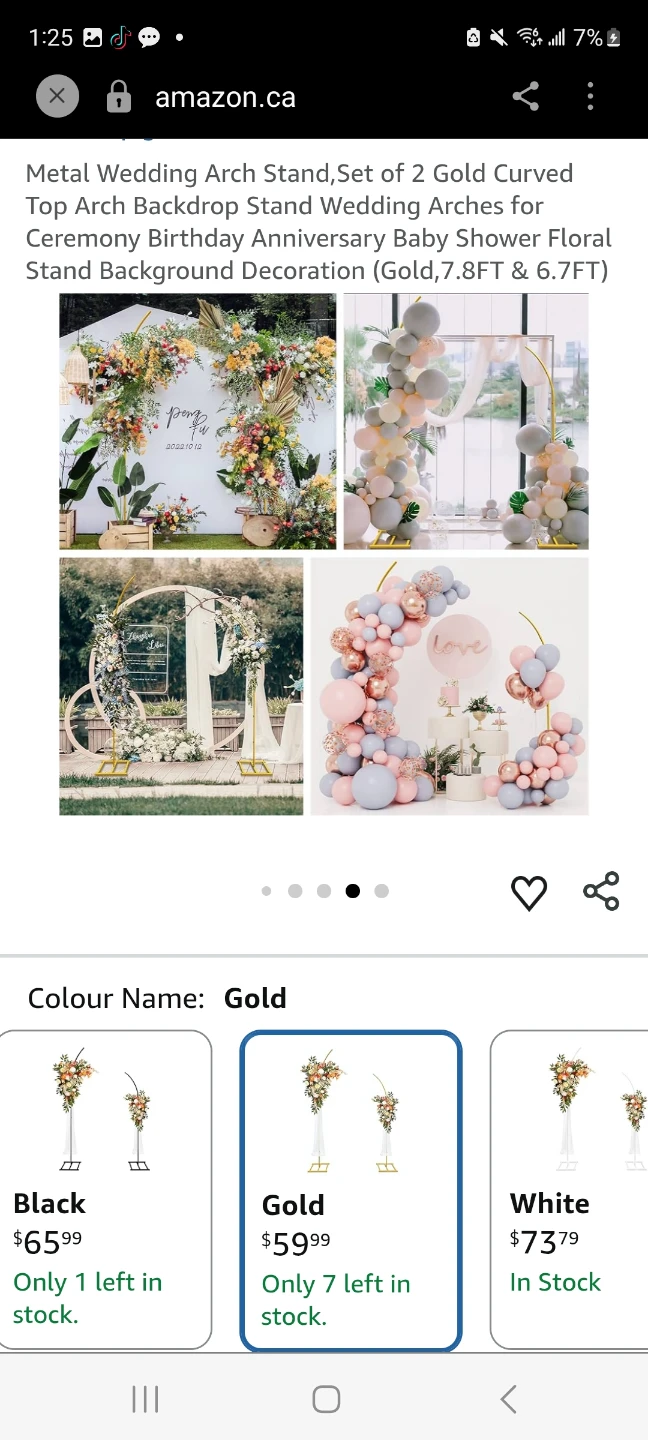 Rotinyard Arch Backdrop Stand Gold