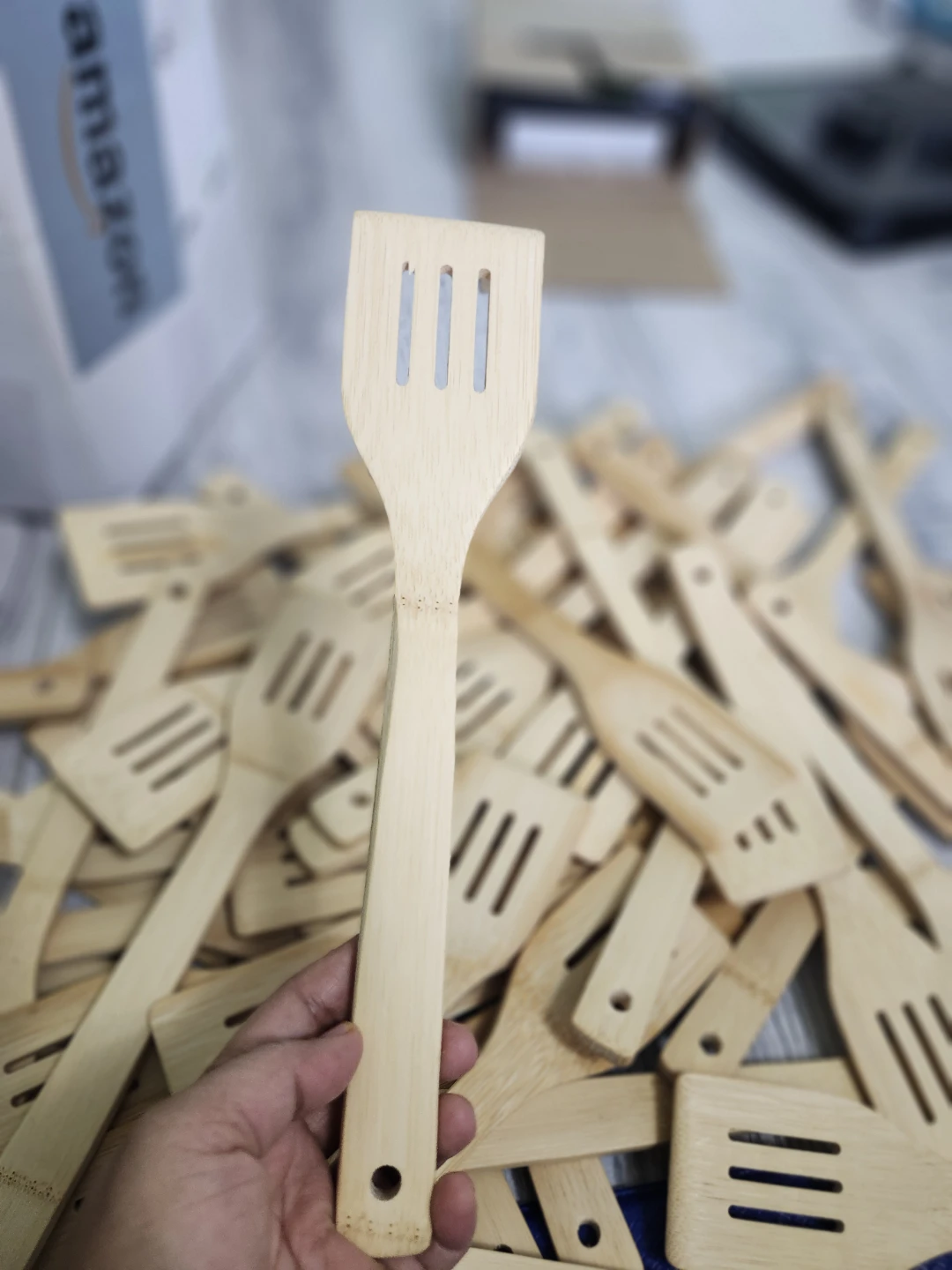 Bamboo Slotted Spatula Set - photo 3