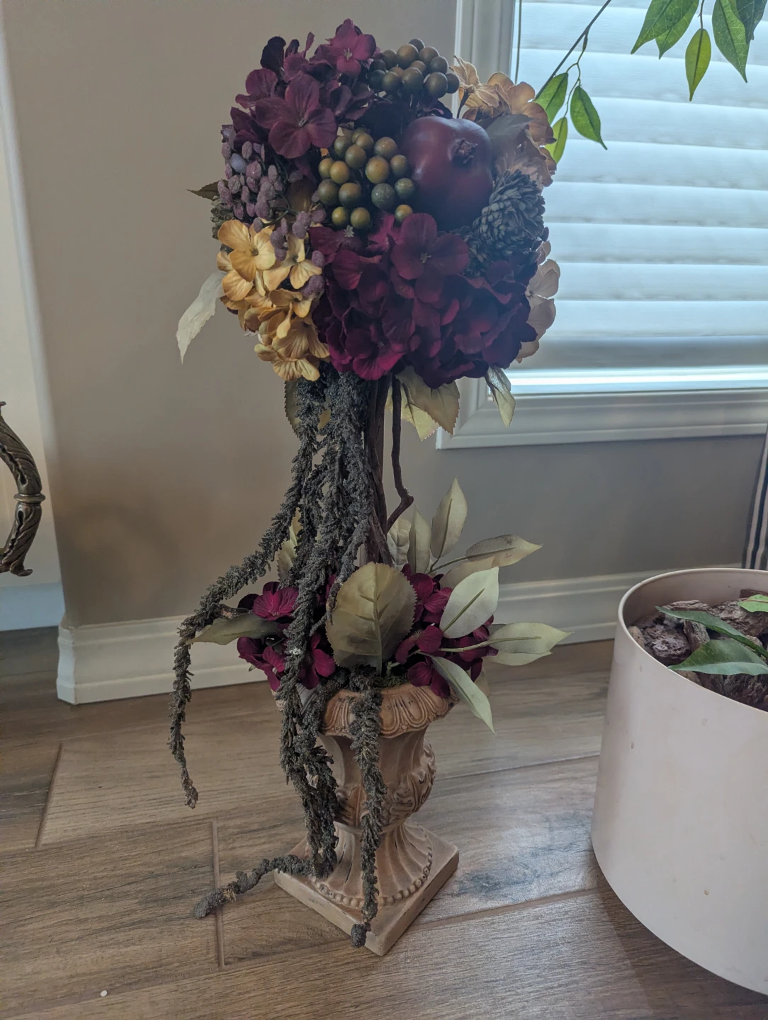 Artificial Floral Arrangement with Berries and Pomegranate