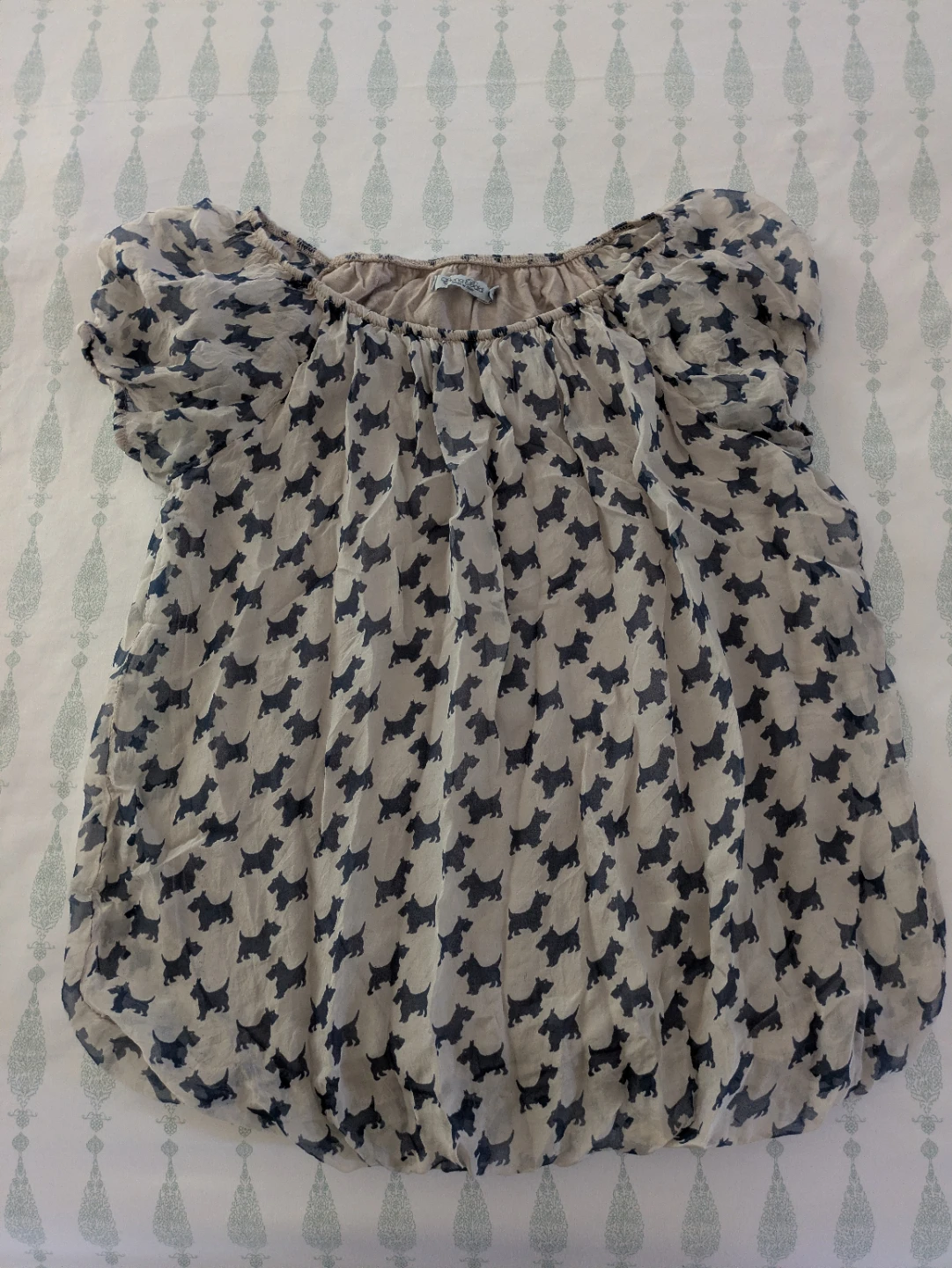 (New) Elena Baldi Women's Dog Print Blouse