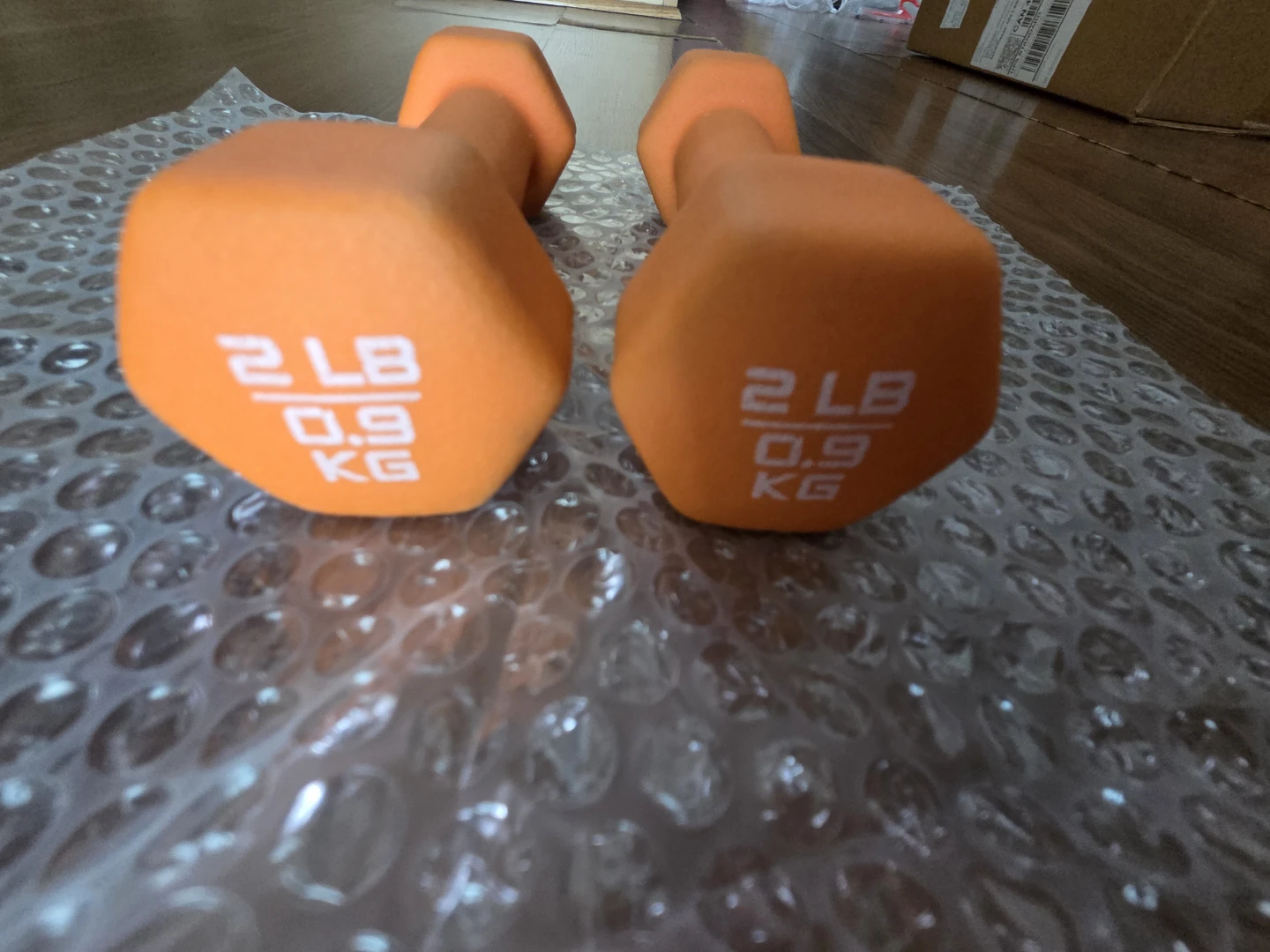 Orange Dumbbells (2 lb / 0.9 kg each)