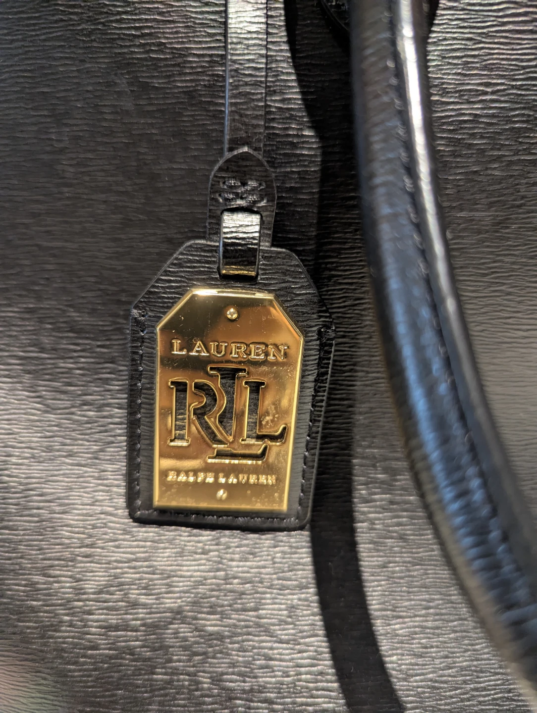 Lauren Ralph Lauren Black Leather Tote Handbag - photo 4