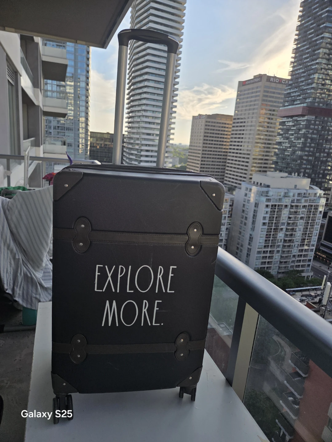 Brown Rolling Suitcase