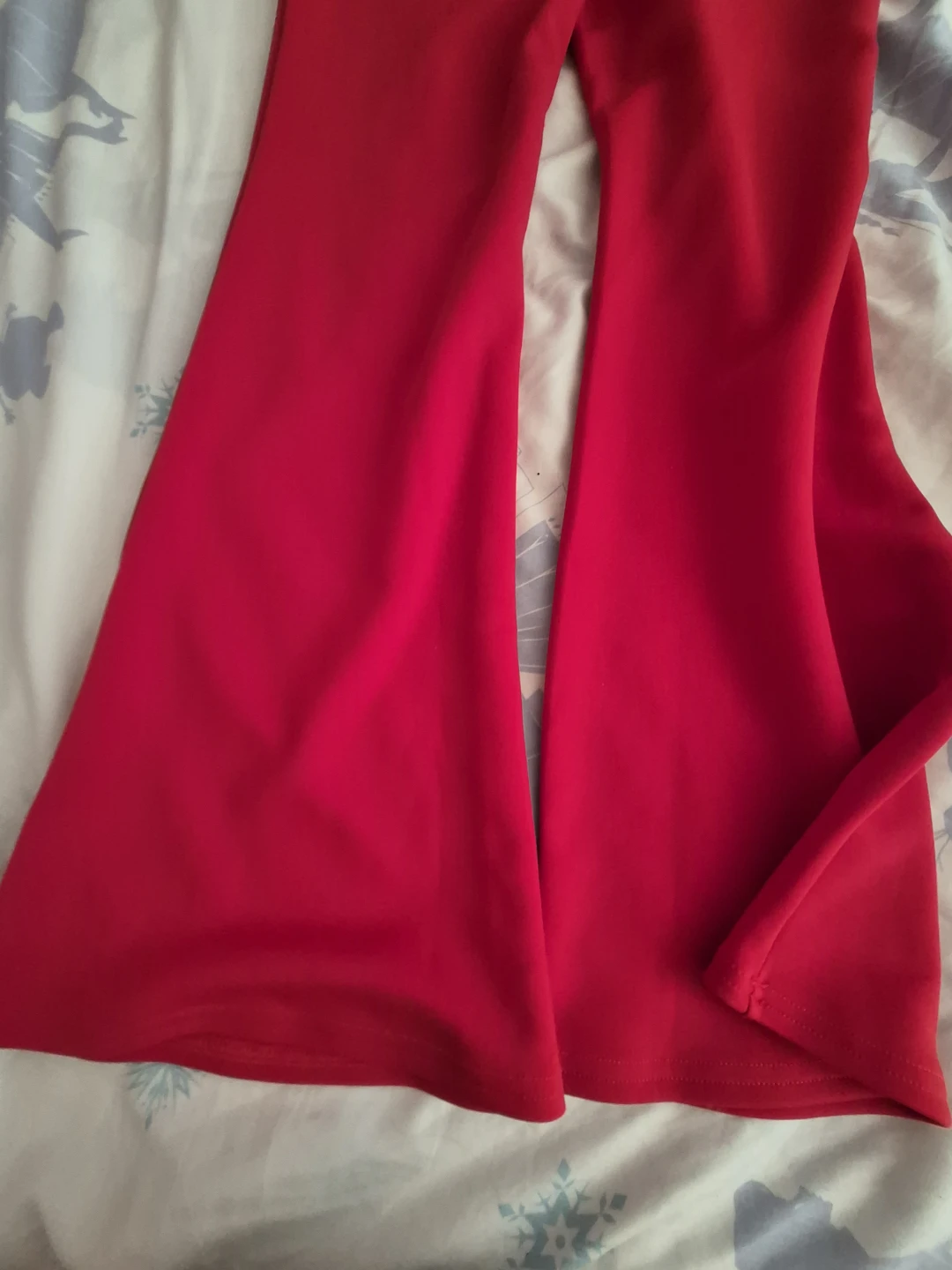 Red Ruffle Wide Leg Jumpsuit - photo 3