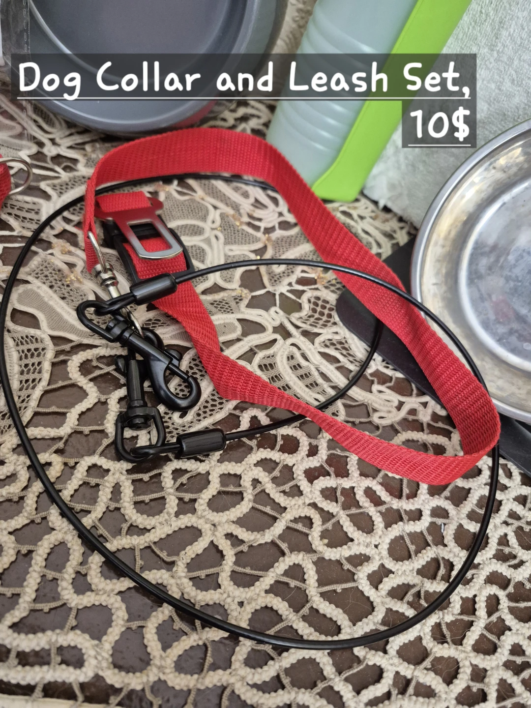 new .Dog Muzzle, Bowls,water bottle, Leash and Collar Set - photo 2