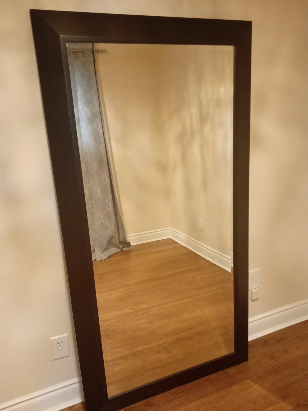Dark Brown Framed Floor Mirror - photo 3