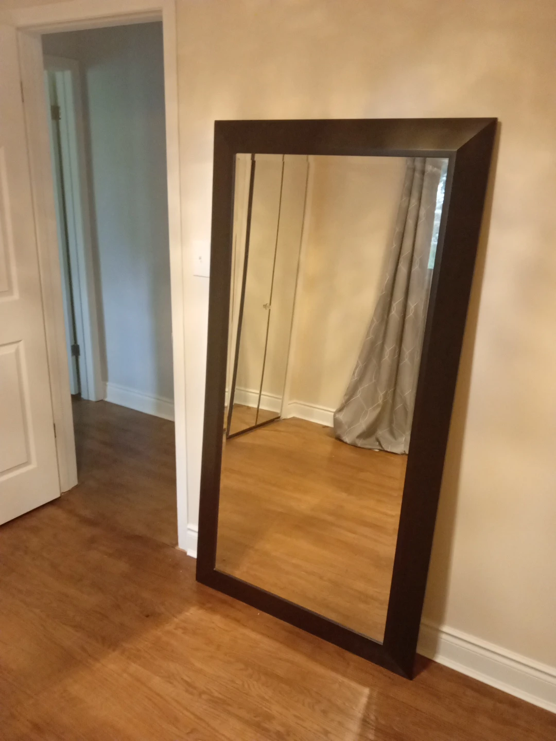Dark Brown Framed Floor Mirror - photo 4