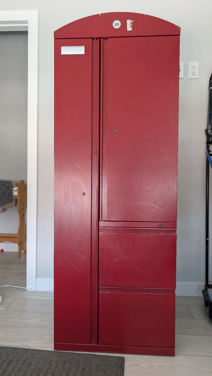 Red Metal Cabinet