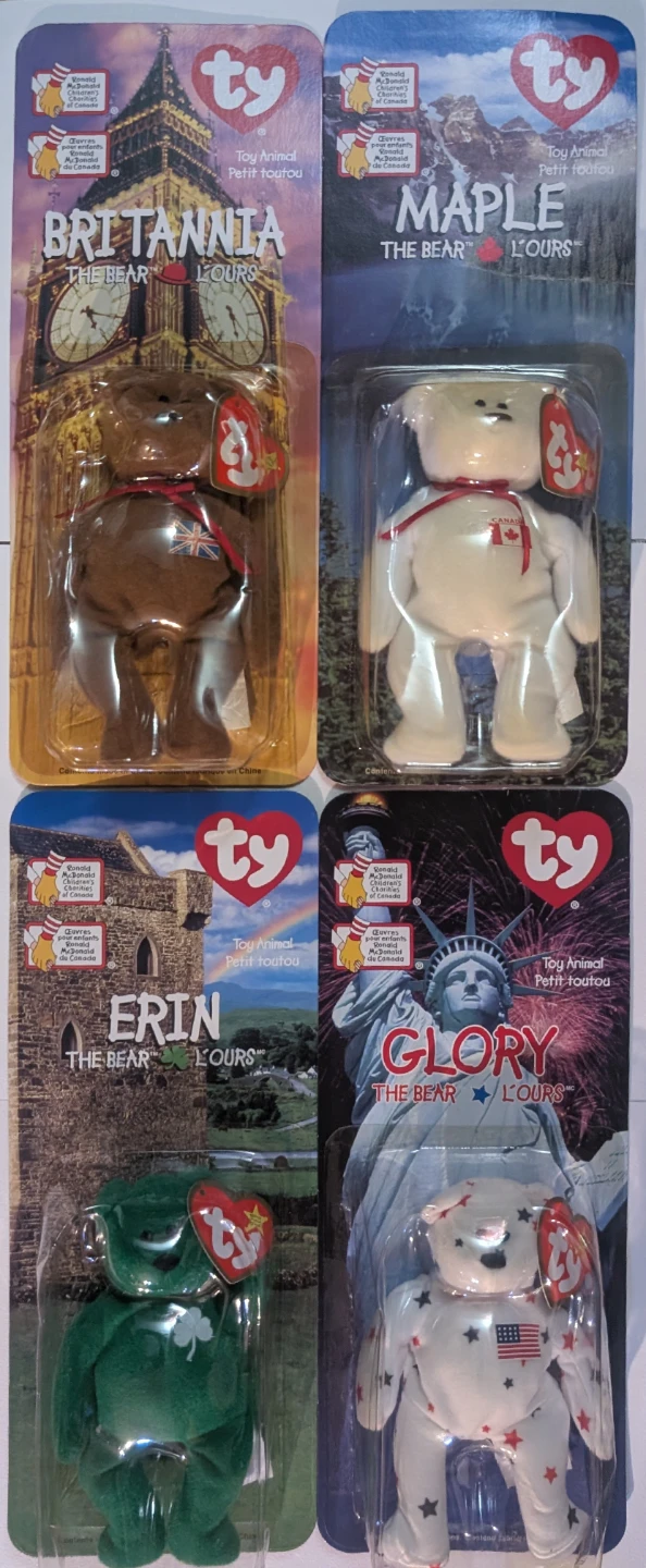 McDonald's '99 International Ty Beanie Babies: Set of 4