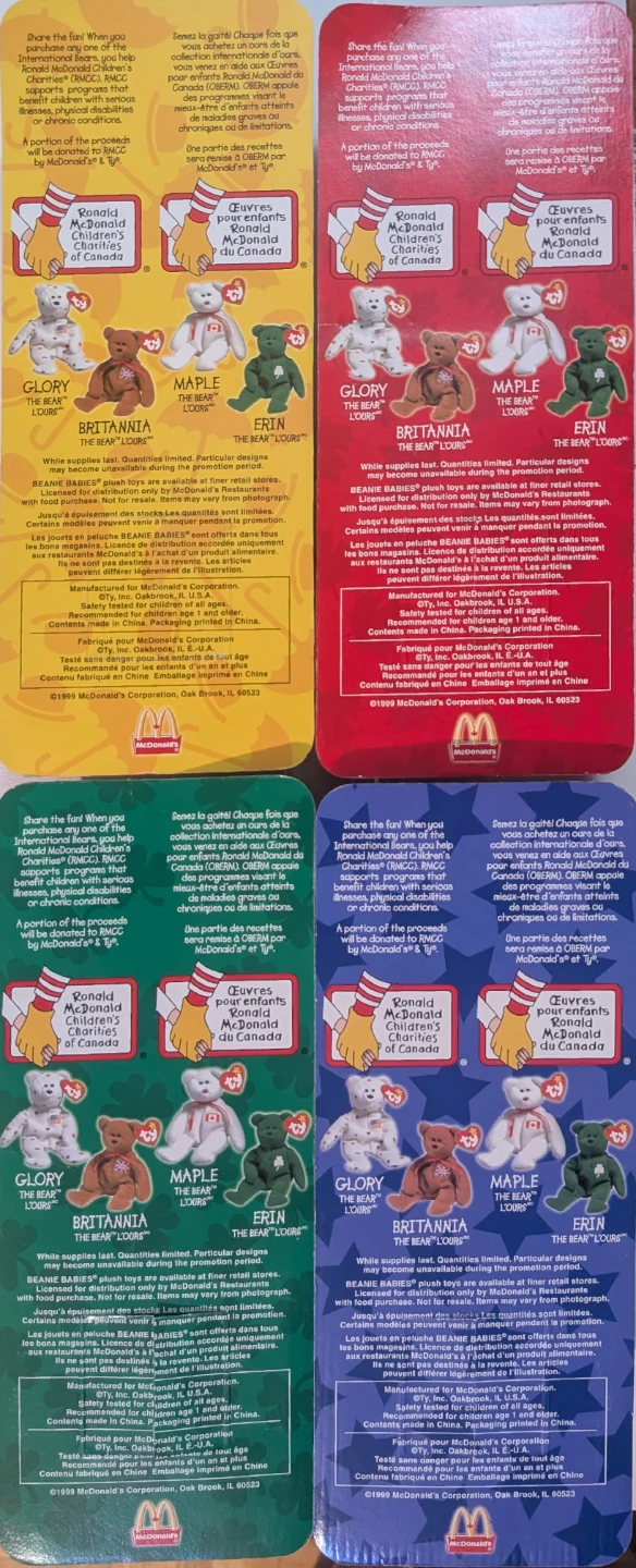 McDonald's '99 International Ty Beanie Babies: Set of 4 - photo 2