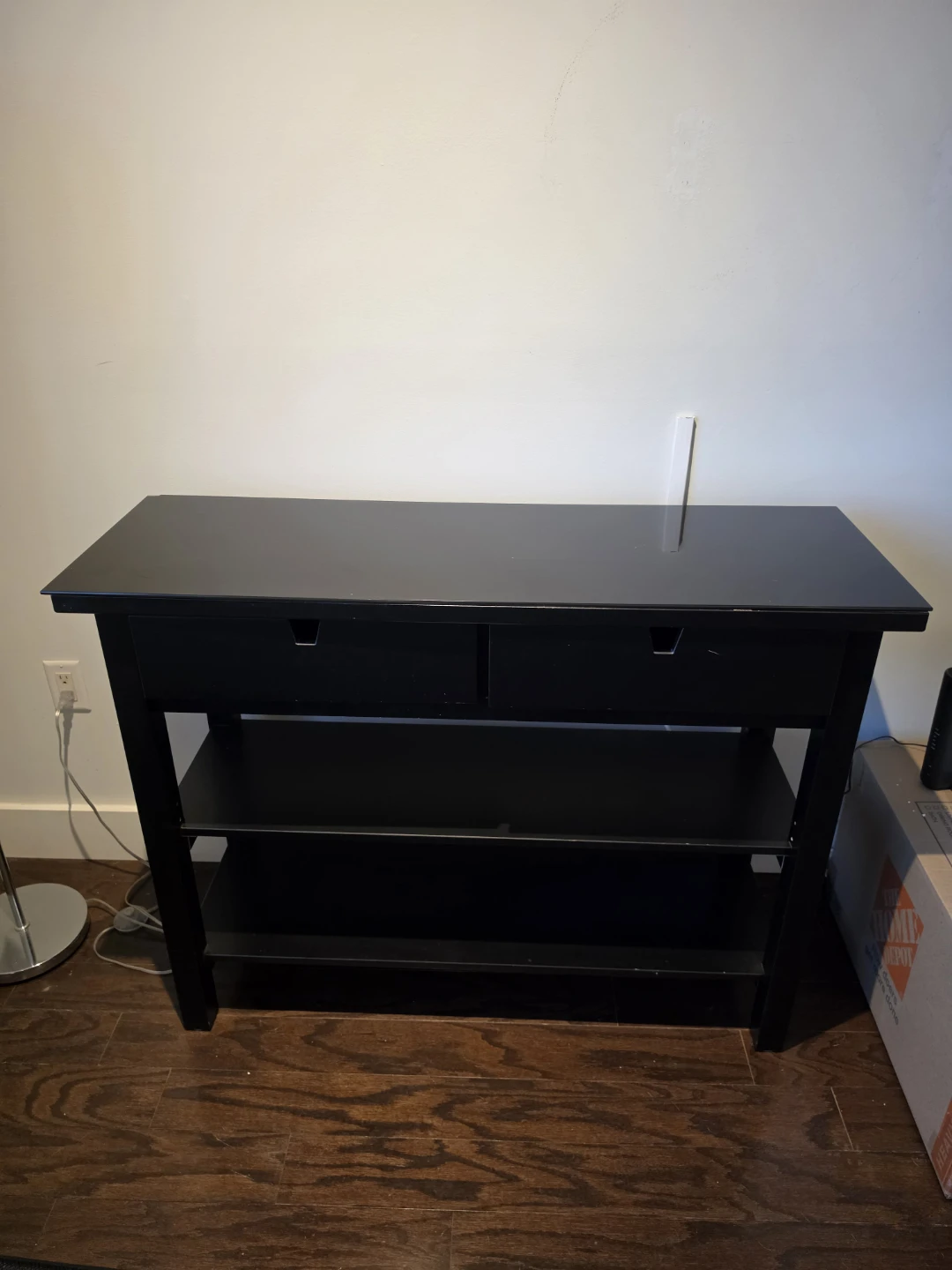 Ikea sideboard table with glasstop - $70 - photo 2