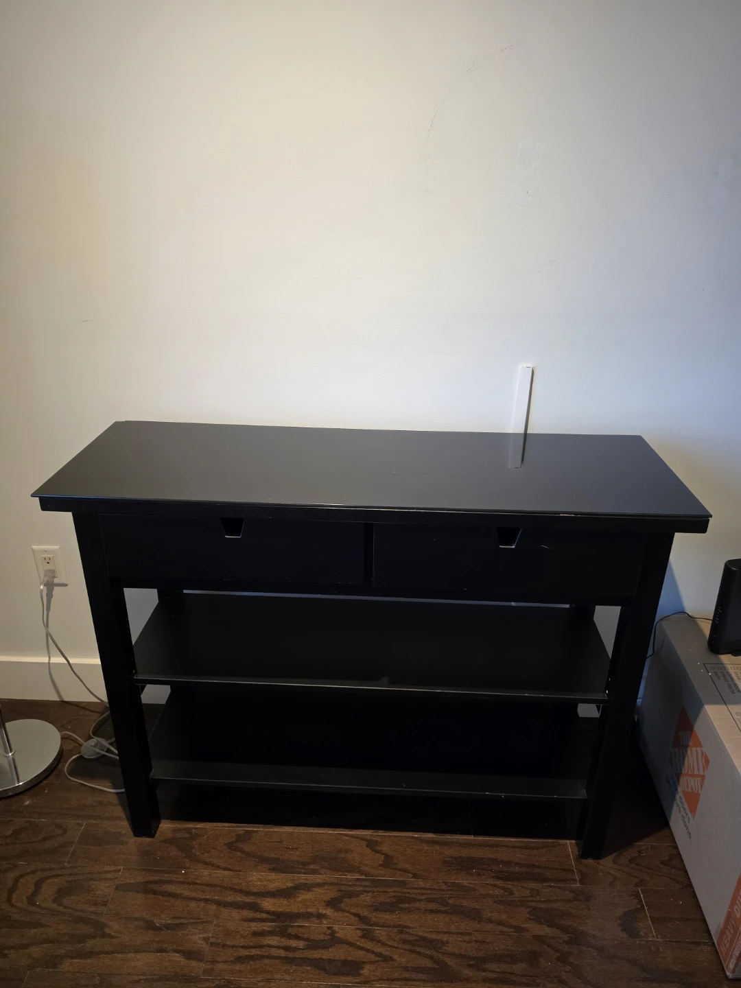 Ikea sideboard table with glasstop - $70 - photo 3