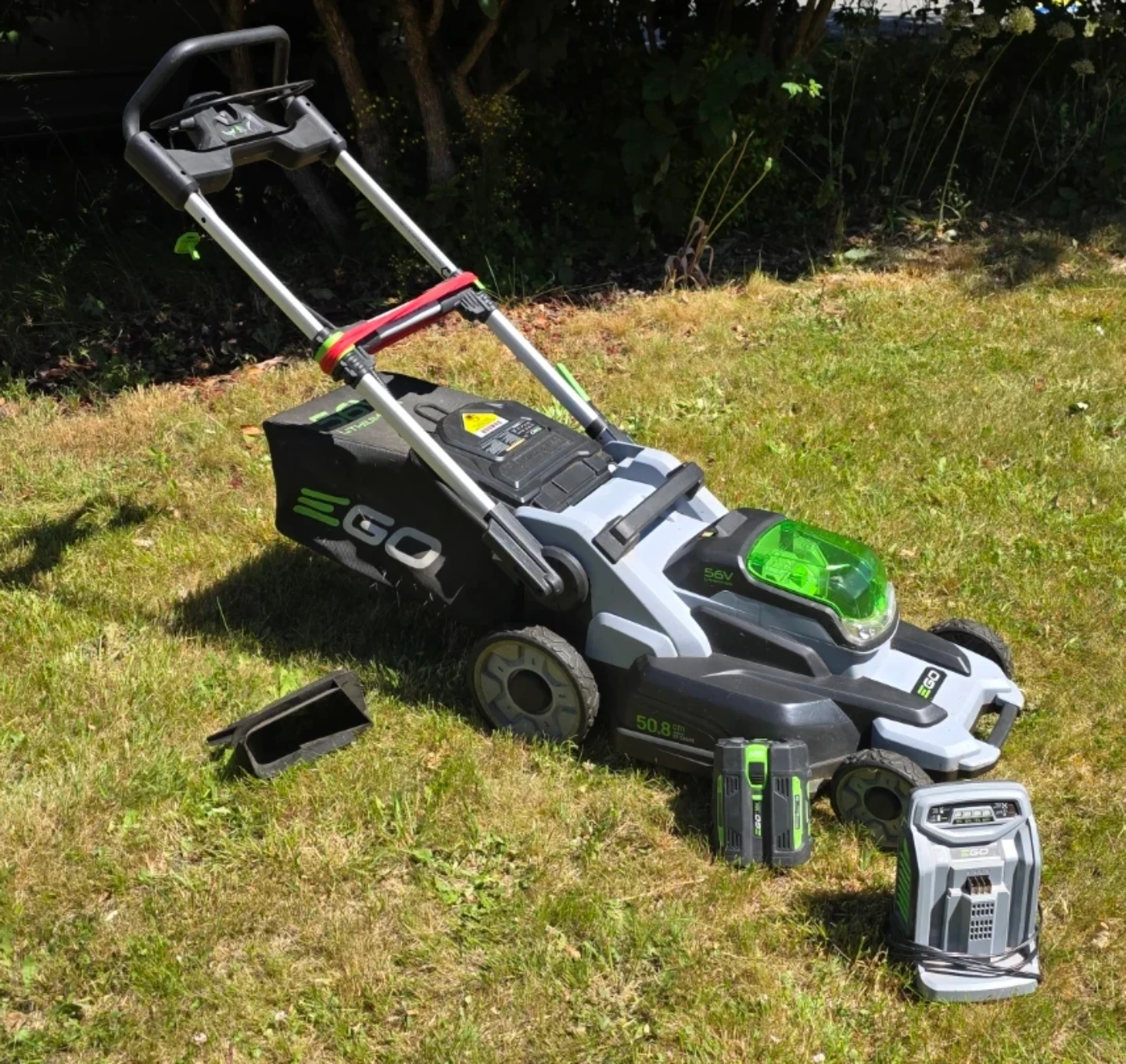 EGO 56V Lithium-Ion Lawnmower with Battery and Charger