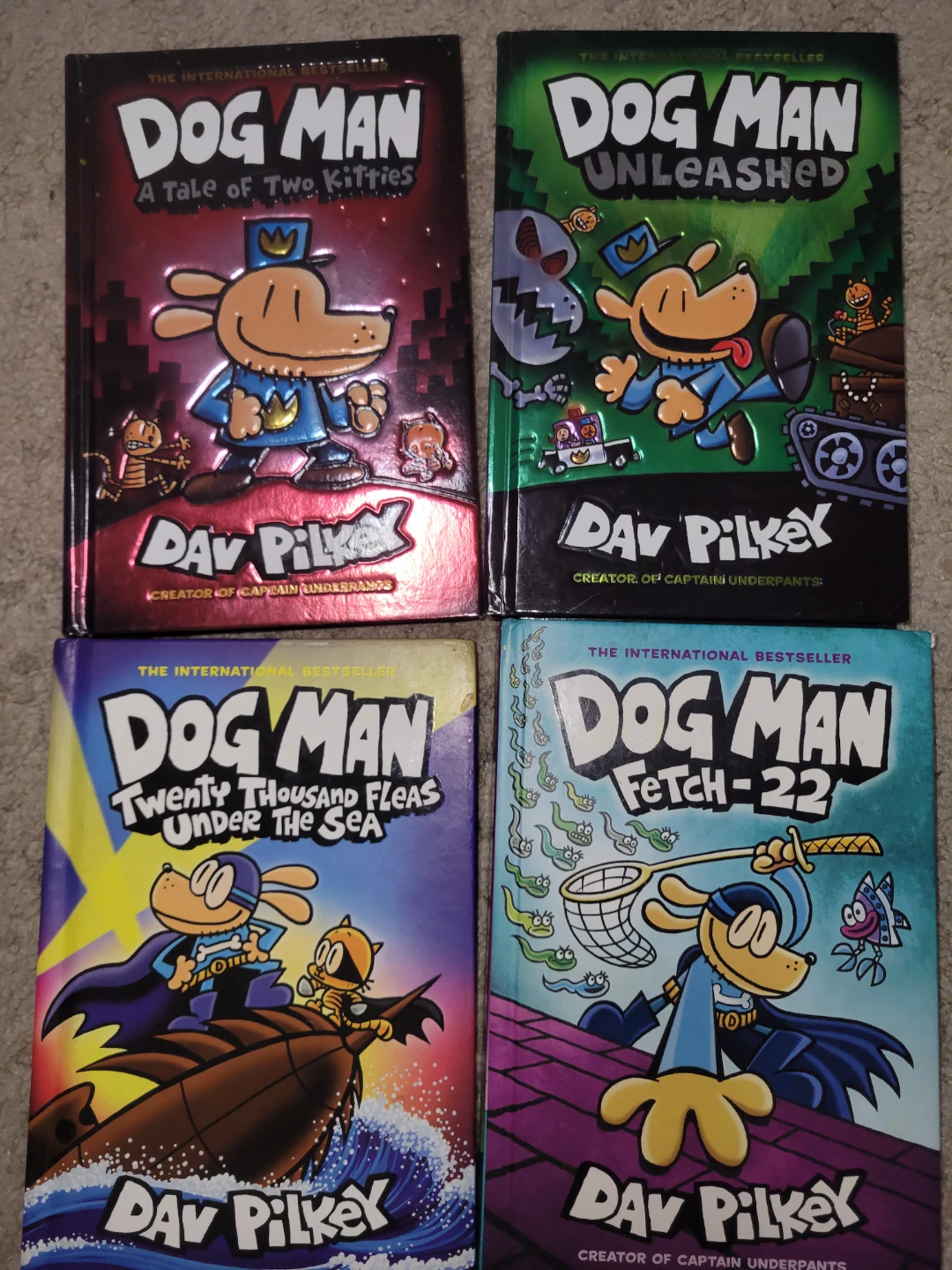 4 Dog Man Book Collection by Dav Pilkey