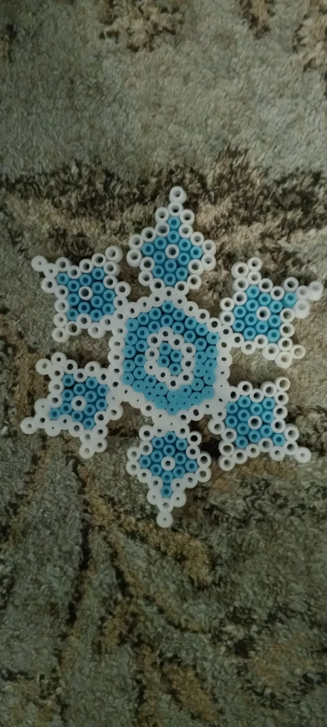 Perler Bead Snowflake Decoration