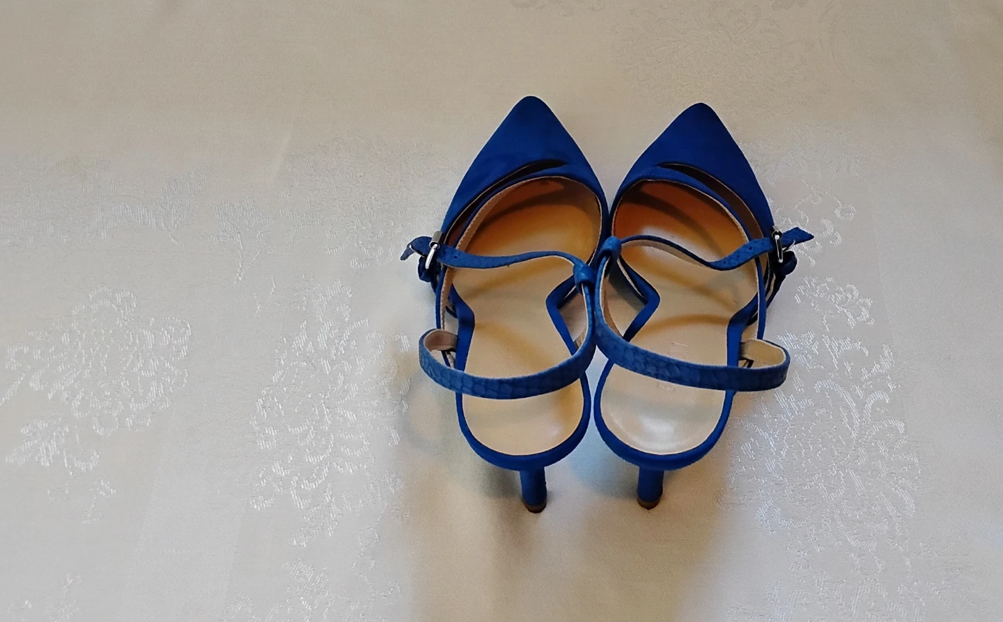 ⚽ Ladies Blue Suede Heels - photo 5