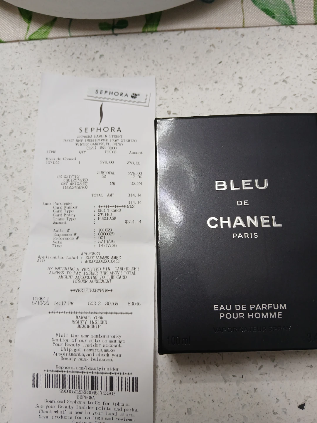 Chanel Bleu Eau de Parfum for Men 100ml