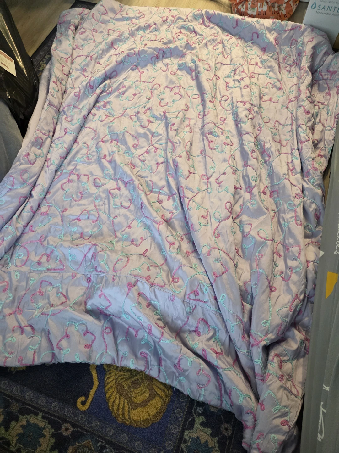 Purple Embroidered Blanket - photo 3