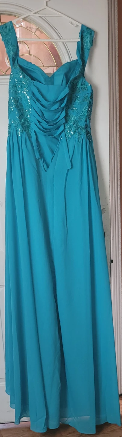 Teal Off-the-Shoulder Lace Prom/Bridesmaid/ Maid of Honor Dress - photo 4