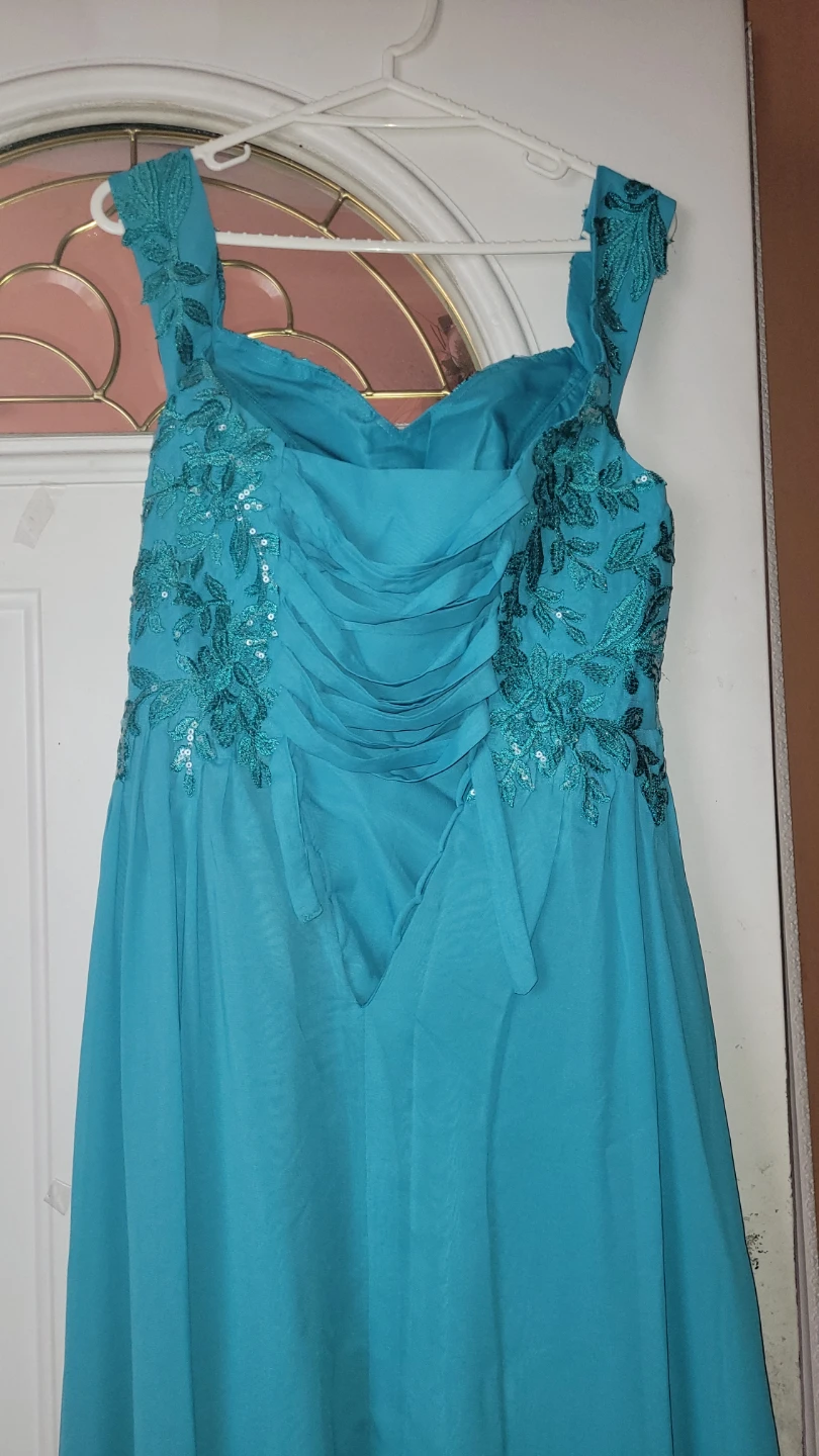 Teal Off-the-Shoulder Lace Prom/Bridesmaid/ Maid of Honor Dress - photo 5