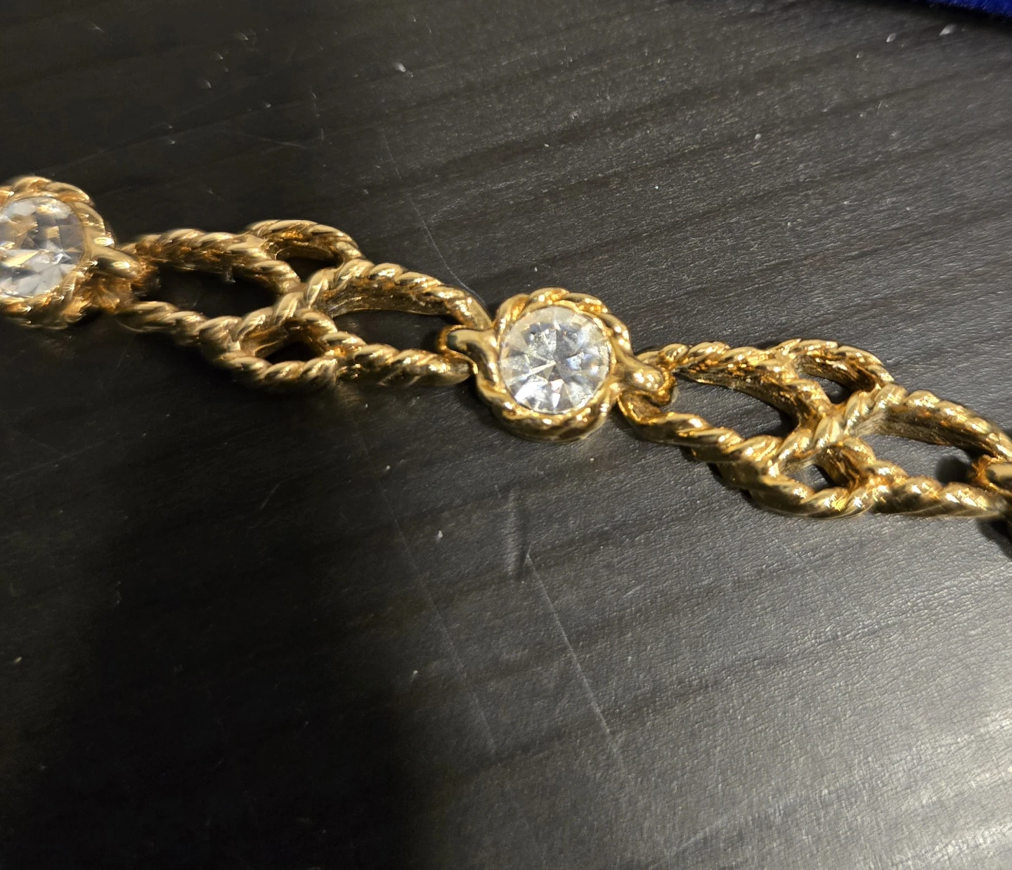 Princess House Luminess Crystal Gold Tone Bracelet with Crystals - photo 2