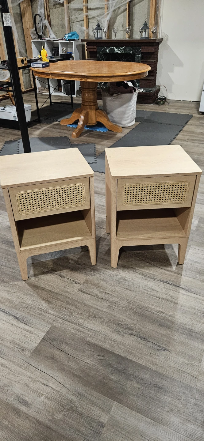 Pair of Oak Bedside Tables and Coffee Table