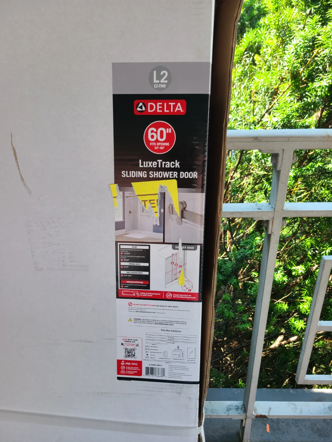 Delta LuxeTrack Greydon frameless sliding glass door - photo 2