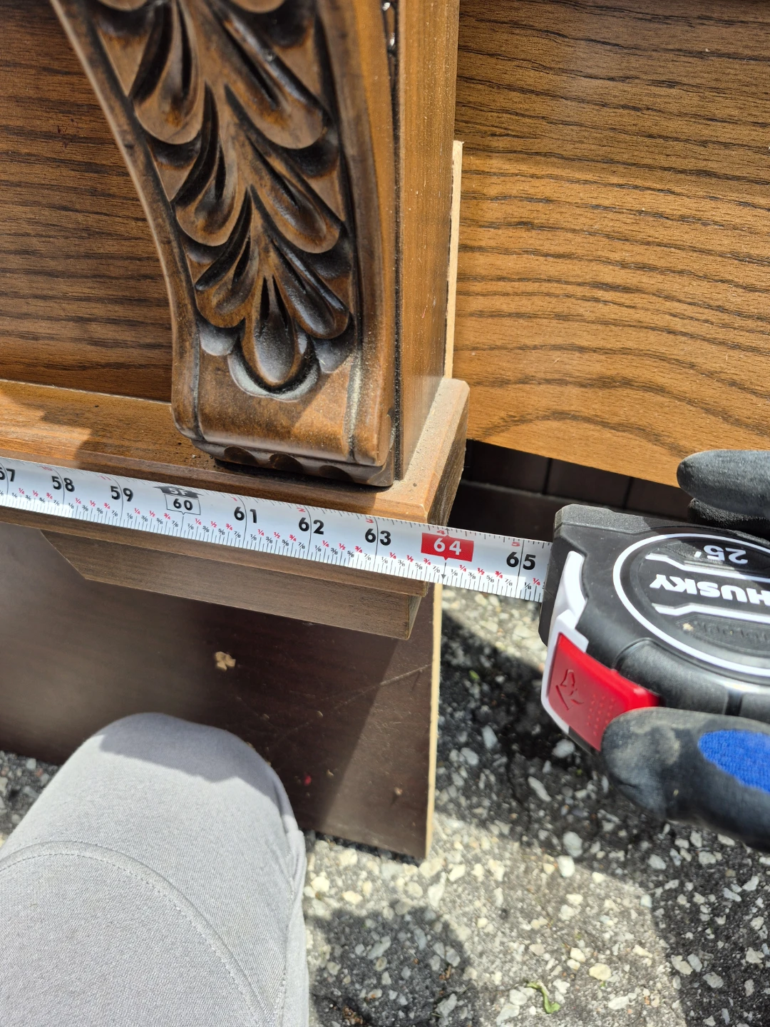 Solid Wood Head and Foot Board Queen Size - photo 2