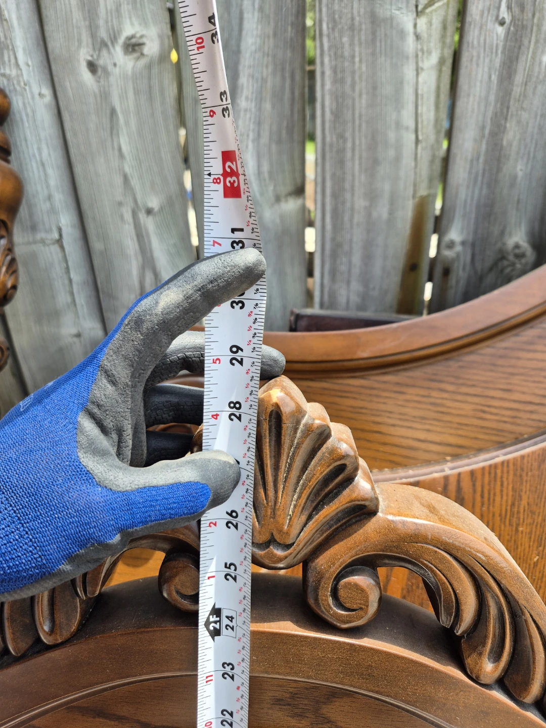 Solid Wood Head and Foot Board Queen Size - photo 4